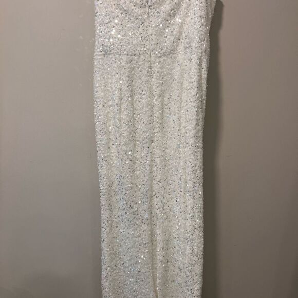 NEW Helsi Leslie Strapless Sequin Column Midi Dress in White - Size Large - Picture 9 of 12